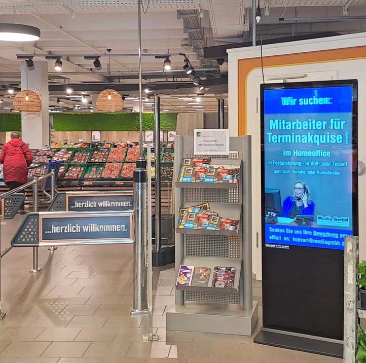 55 Zoll doppelseitige Indoor LCD Stele