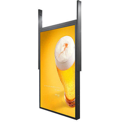 55 Zoll doppelseitige hängende LCD Stele